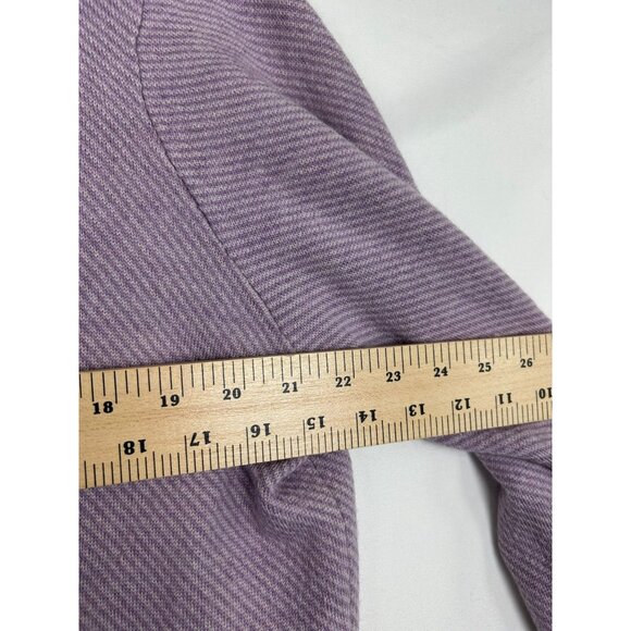 Vineyard Vines Women's Sweater 1/4 Zip 100% Extra Fine Merino Woll Large Purple - Picture 5 of 13